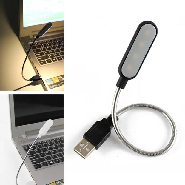 Travel Portable USB Reading Lamp Mini Led Book Light Night Lights Powered By Laptop Notebook Computer Christmas Gift Led Light