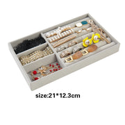 Jewelry Organizer Velvet Jewelry Storage Tray Display Ring Bracelet Necklace Storage Box Showcase Drawer Organizer Trays