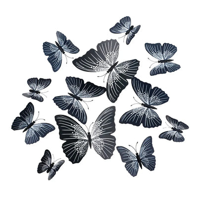 12pcs PVC 3d Butterfly wall decor cute Butterflies wall stickers art Decals home Decoration room wall art