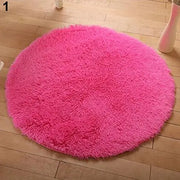 Home Solid Yoga Mat 40cm x 40cm Decor Soft Bath Bedroom Non-slip Floor Shower Rug Yoga Plush Round Mat