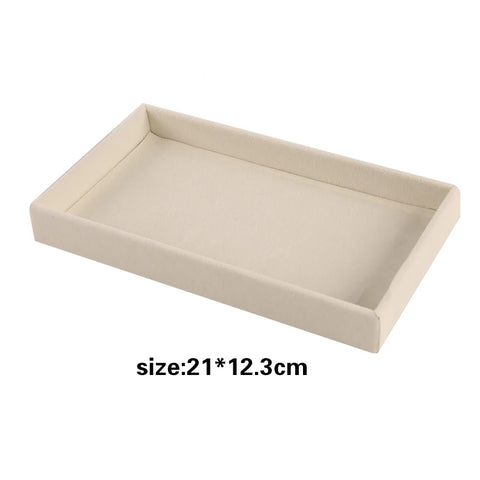 Jewelry Organizer Velvet Jewelry Storage Tray Display Ring Bracelet Necklace Storage Box Showcase Drawer Organizer Trays