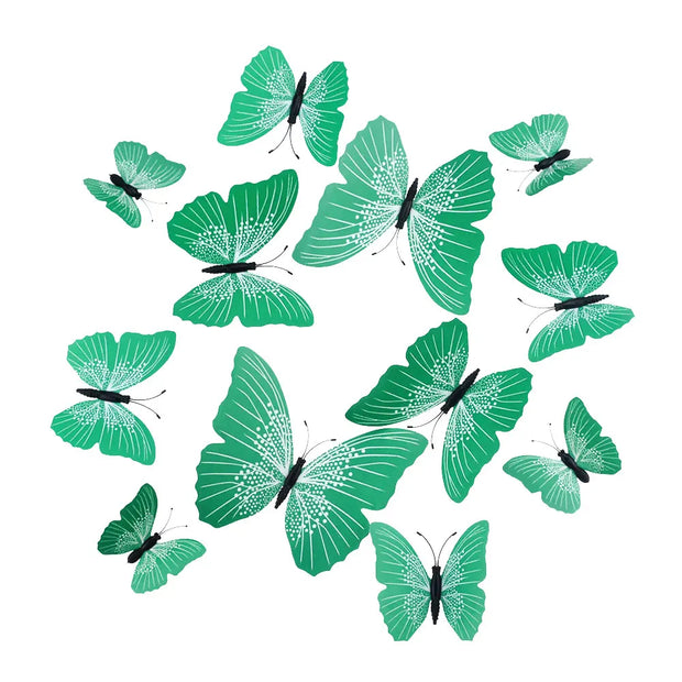 12pcs PVC 3d Butterfly wall decor cute Butterflies wall stickers art Decals home Decoration room wall art