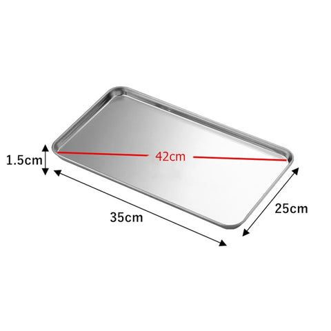 Rectangle Steamed Sausage Noodles Storage Trays Stainless Steel Fruit Dish Restaurant Hotel Kitchen Pastry Food Baking Plates