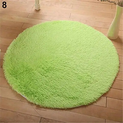 Home Solid Yoga Mat 40cm x 40cm Decor Soft Bath Bedroom Non-slip Floor Shower Rug Yoga Plush Round Mat