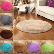 Home Solid Yoga Mat 40cm x 40cm Decor Soft Bath Bedroom Non-slip Floor Shower Rug Yoga Plush Round Mat