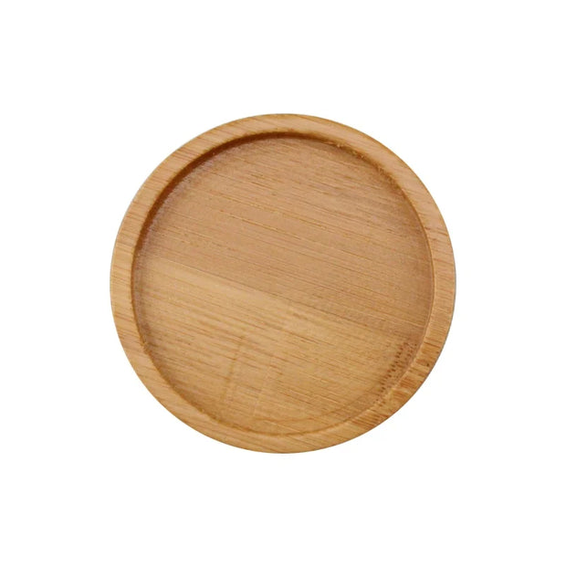 Bamboo Square Round Tray Ceramic Flowerpot Wooden Tray Practical Home High Quality Storage Tea Set Coaster Fruit Snack Tray