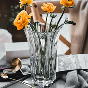 French Creative Crystal Glass Vase Decoration Water Flower Arrangement Flower Bottle Dining Table Living Room Decorations