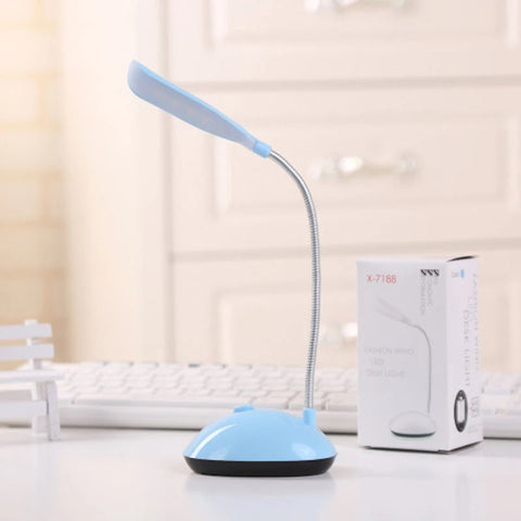 Battery Operated LED Reading Night Lamp Flexible Table Light Foldable Switch Desk Working Study Light For Kids Student Office