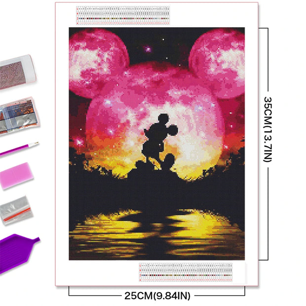 Disney Mickey Mouse Princess Diamond Painting Refraction Mosaic Moon Embroidery Cross Stitch Kit Lion King Gifts For Children