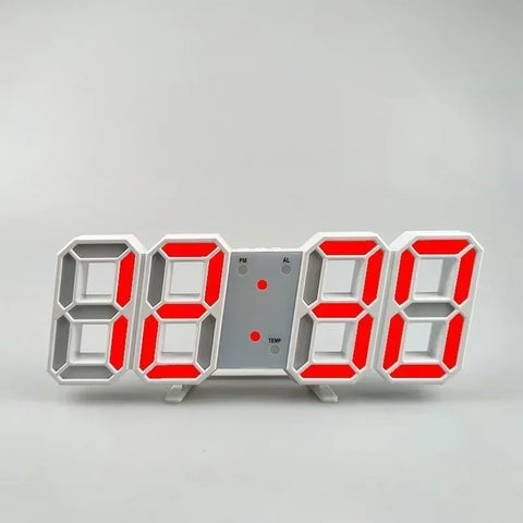 3D LED Digital Alarm Clock Wall Clock Times Date Temperature Suitable for Home Kitchen Clock Decoration Clocks Decor Garden