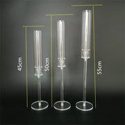 3 Pcs Crystal Candle Holders Acrylic Candlestick  Road Lead Candelabra CenterPieces Wedding Porps Christmas Deco