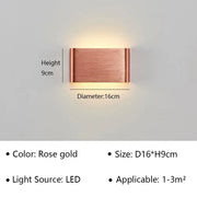 Modern LED Wall Lamp for Bedside Living Room Stairs Aisle Bathroom Home Decorations Wall Sconce Indoor Lighting Fixture Luster