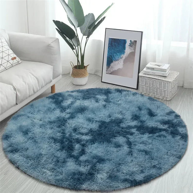 Super Soft Plush Round Rug Mat Fluffy White Carpets For Living Room Home Decor Bedroom Kid Room Decoration Salon Thick Pile Rug