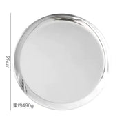 Mirror Silver Tray Stainless Steel High Sense Desktop Storage  Cosmetics Jewelry Sundry Key  Box Decorative