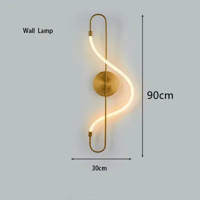 Nordic Hose Led Pendant Lights Dimmable Gold Minimalist Decor for Over The Table Kitchen Dining Room Bar Hanging Lamp Lusters