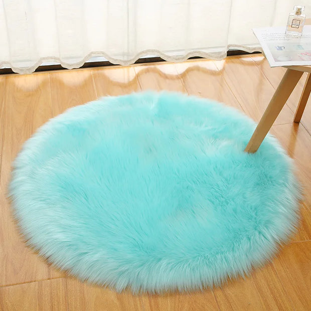 Ultra soft Plush Rug Round Carpet For Living Room Sofa Foot Pad 2023 Fluffy Soft Kids Bedroom Cushion Balcony Hanging Basket Mat