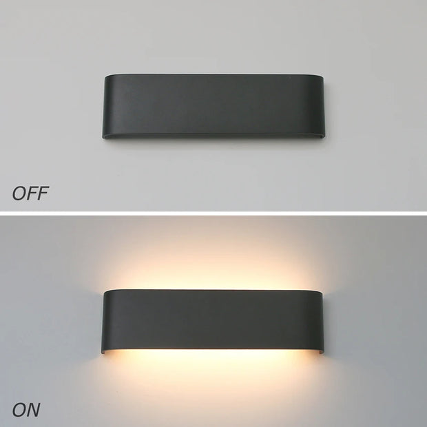 12W LED Wall Lamp Staircase Light Mirror Light Rectangle Bedroom Bedside Wall Light Indoor Sconce Fixture Living Room Decoration