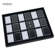 Transparent Loose Diamond Display Box White Foam Novel Pendant Gemstone Jewelry Storage Tray Gems Carrying Case Travel Organizer