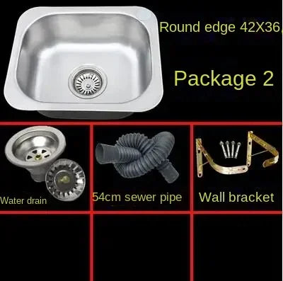 1.1mm Best Thickened Sink 304 Stainless Steel Kitchen Single Large Slot Set