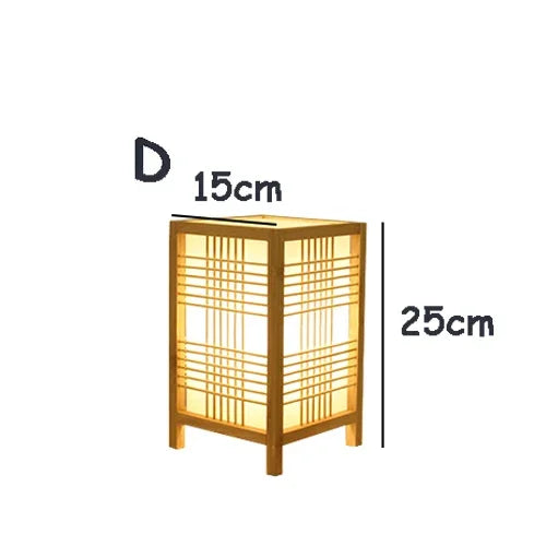 Bedroom warm bedside lamp Japanese-style Zen tea room lamps tatami decor table Living Room bamboo art desk lights