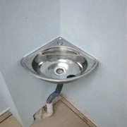 Stainless Steel triangle Basin corner wall-mounted kitchen vegetable washing sink single bowl Bathroom wash basins