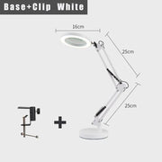 5X Magnifying Glass with Light 2-in-1 LED Lighted Magnifier 3 Color Modes Stepless Dimmable Hands Free Magnifying Desk Lamp