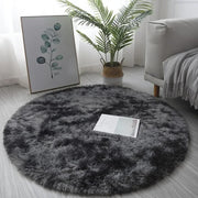 40cm Anti-Slip Fluffy Rugs Large Shaggy Rug Super Soft Mat Living Room Bedroom Carpet Aesthetic Bedroom Round Carpet Decoration