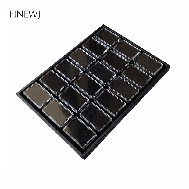 Wholesle 18pcs/lot 5.7x3.7cm Loose Diamond Display Box Plastic Gemstone Storage Box Gem Packaging Box for Gems Display Tray Case