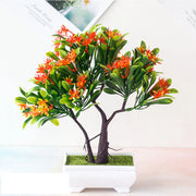 Artificial Plants Bonsai Fake Plant Flowers Potted Ornaments For Table Home Hotel Room  Decoration Garden Decor Small Tree Pot