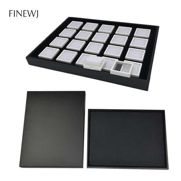 Wholesale Jewelry Gem Display Box Case Loose Diamond Storage Tool Coin Jar Show Tray Gem Pot Gemstone Organizer Holder Container