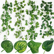 2/4/8/10M Artificial Ivy Leaves Garland Hanging Vines Fake Plants Outdoor Greenery Wall Decor Festival Garden Home Party Decor