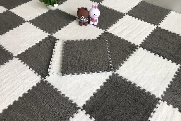 20pcs Splicing Mat Ins Style Room Carpet, Bedroom, Children'S Bedside Blanket, Stain Resistant Living Room,  Floor Mat 30*30 Cm