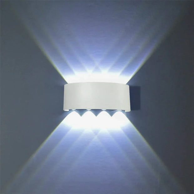 6/8 Head Arc LED Atmosphere Wall Light Tuya App Dimmable Bedside Lamp Gate Garden Corridor Lamp Support APP RGB Decor Lighting