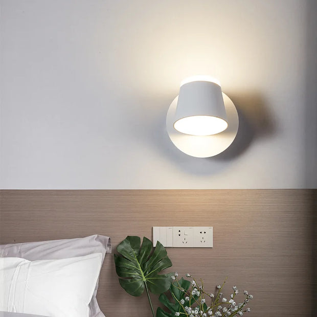 Modern Wall Sconces,Led Wall Light 330 degrees swivel, 6500k White Light 3000K Light Up Downlight, Aluminum alloy Wall Light