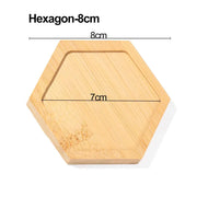 Multi Bamboo Tray Wood Saucer Flower Pot Tray Cup Pad Coaster Plate Kitchen Decorative Plate Creative Coaster Coffee Cup Mat