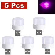 5pcs USB LED Reading Lamp Mini Book Light Camping Night Lights Table Lamps For Power Bank PC Notebook Laptop USB Night Light