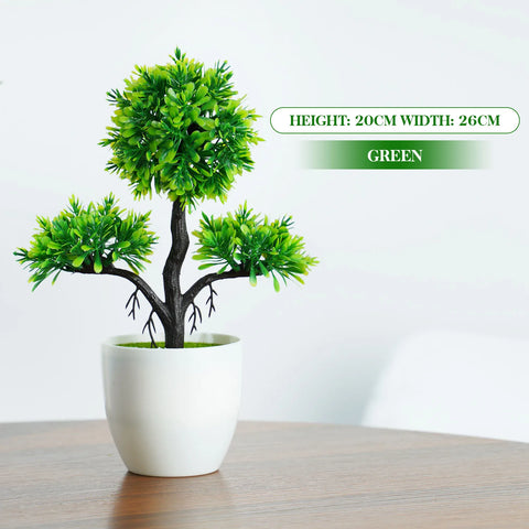 Artificial Plants Bonsai Fake Plant Flowers Potted Ornaments For Table Home Hotel Room  Decoration Garden Decor Small Tree Pot