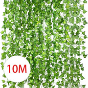 2/4/8/10M Artificial Ivy Leaves Garland Hanging Vines Fake Plants Outdoor Greenery Wall Decor Festival Garden Home Party Decor