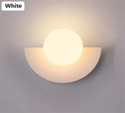 Background Home Decoration Wall Lamps Plastic Ball Lampshade G9 Bulb Round Sconce Light LED Bedroom Corridor Night Sconce Lustre