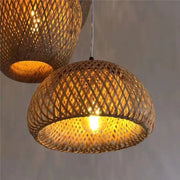 Bamboo Pendant Light Lamparas Lamp Bamboo Hanging Lampshade Pendant Light Art Deco Chinese Lantern Rattan Chandelier Large