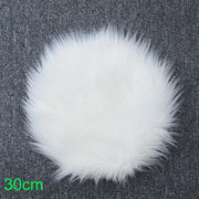 Ultra Soft Plush Round Rug Mat Fluffy White Carpet for Living Room Home Decor and Bedroomr Bedroom and Kids Room 30cm 50cm