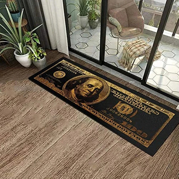 USA Dollar Design Carpet for Living Room Home Decor Kitchen Hallway Balcony Rugs Bathroom Anti-slip Floor Mat Entrance Doormat