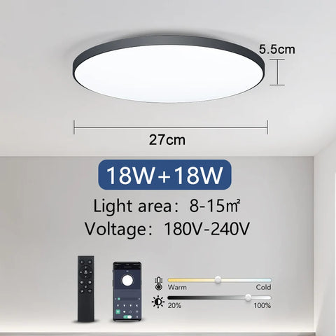 MARPOU Smart ceiling lamp led lamp for bedroom ceiling lights with Remote control Dimmable led lights for room Living room