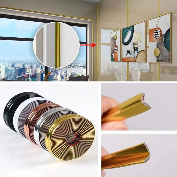 3M Self-adhesive mirror sticker Desk Furniture Edge Guard Strip Wall Internal External Corner Protector living room Decoration