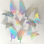 12Pcs Fashion 3D Hollow Butterfly Creative Wall Sticker For DIY Wall Stickers Modern Wall Art Home Decorations DIY Gift