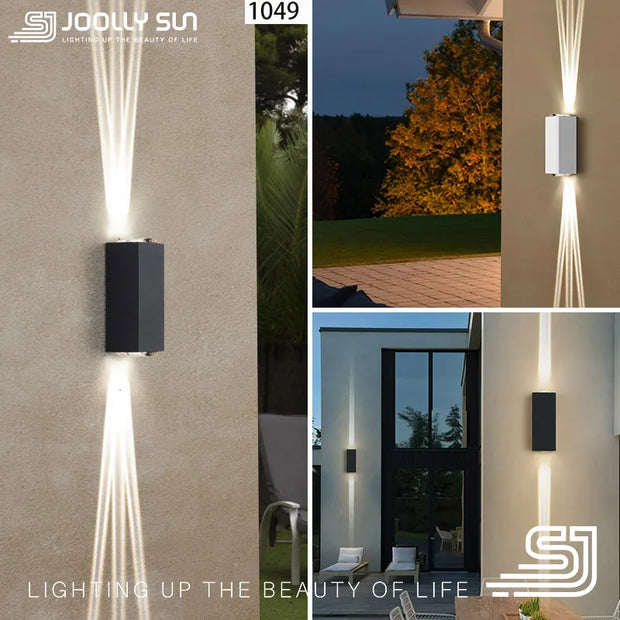 JoollySun Wall Lamp Outdoor Lighting Waterproof LED Sconce for Modern Garden Terrace Gate Side Decor Exterior Wall Light Fixture