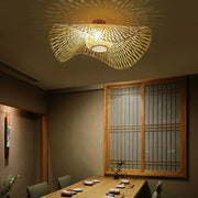 Japanese Style Bamboo Pendant Lamps Creative Ceiling Hangin Lamp For Dining Room Restaurant Chandelier E27 Suspension Luminaire