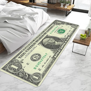 100 Dollar Bill Runner Area Rug  Door Mat Entrance Non-slip Washable Kitchen Carpet Living Room Hallway Rugs Bathroom Bath