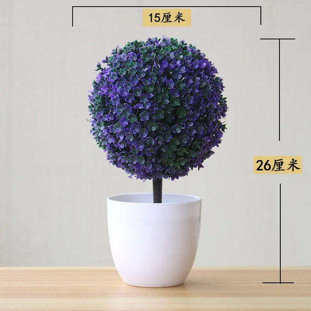 1pc Artificial Plants Bonsai Small Tree Simulation Plants Fake Flowers Table Potted Ornaments Home Decoration Hotel Garden Decor