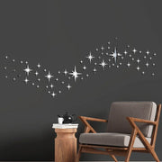 Star mirror acrylic three-dimensional wall pasted bedroom living room room ceiling decoration self-adhesive background wall